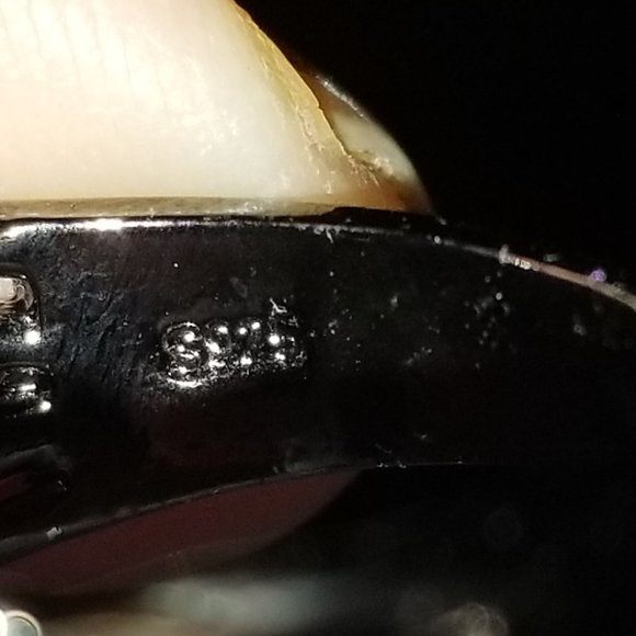 Gorgeous 925 sterling silver flower ring in black gold - size 7.5 or 9.5 - New - Picture 9 of 11